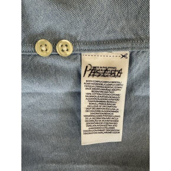 Polo‎ Ralph Lauren P-Wing 1992 Stadium Chambray Graphic Shirt XL - Picture 10 of 14